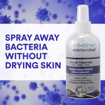SkinSmart Antimicrobial Facial Cleanser for Breakouts & Blemishes; Hypochlorous Acid Formula Targets Bacteria to Reduce Skin Irritation and Flush Pores Clean, 8 oz Spray, All Ages & All Skin Types