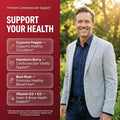 Clean Nutra Cayenne Pepper Drops Supplement Liquid + Hawthorn Berry, Vitamin D3 K2 Beet Root Powder, Ceylon Cinnamon, Turmeric Curcumin, Organic Panax Ginseng, Berberine Extract 1 Pack