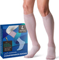 Knee Length Compression Socks for Women and Men, 15-20mmHg