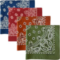 The Peacock Crew Premium Soft Cotton Bandanas Pack for Men and Women Paisley 22 x 22 inches