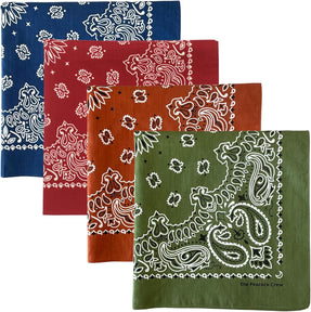Peacock Crew Premium Soft Cotton Bandanas Paisley 22 x 22 inches