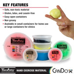 CanDo TheraPutty 4 Piece Set - X-Soft, Soft, Medium, and Firm Hand Exercise Putty