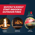 Rutland Safe Lite Fire Starter Squares - Heavy Charcoal Starters for Fireplace, Grill Pit, BBQ & Campfires - USA-Made Camping Accessories - Odorless Long Burn - 4.6 Lbs, 144 Squares