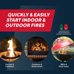 Rutland Safe Lite Fire Starter Squares - Heavy Charcoal Starters for Fireplace, Grill Pit, BBQ & Campfires - USA-Made Camping Accessories - Odorless Long Burn - 4.6 Lbs, 144 Squares