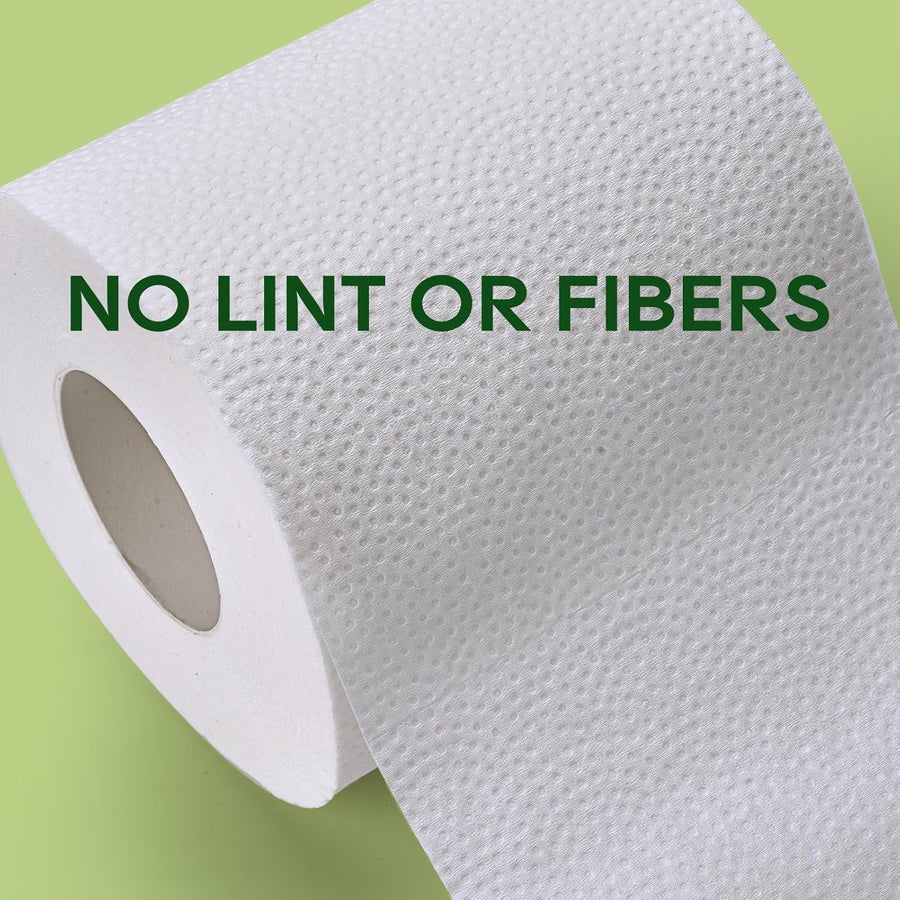 ECOLipak Bamboo Toilet Paper, Septic Safe Toilet Tissue, 24 Double Rolls, 320 Sheets Per Roll, Tree Free, Non Toxic, 2 Ply, Soft and Absorbent, Eco Friendly Dye-Free Paper