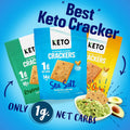 keto snacks Keto Crackers chips (variety) low carb Crackers Almond flour. Low carb snack keyto cracker zero carbs snacks no sugar, 0 no carbs sugar free snack high fiber.