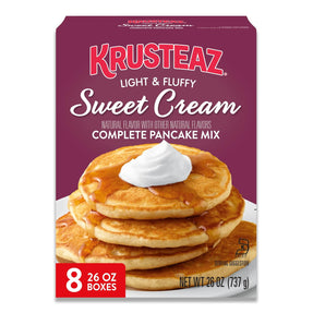 Krusteaz Sweet Cream Pancake and Waffle Mix, Light & Fluffy, 26 oz Boxes (Pack of 8)