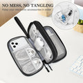 FYY Electronic Organizer, Travel Cable Organizer Bag Pouch Electronic Accessories Carry Case Portable Waterproof Double Layers All-in-One Storage Bag for Cable, Cord, Charger, Phone, Earphone Coffee