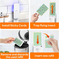 Mosalogic Fruit Fly Traps for Indoors Gnat Trap for House Indoor-600 Sqft Protection Area UV Fly Insect Trapper for Fruit Flies，Gnat，Mosquito，and Other Flying Insect Plug in Bug Killer White