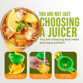 Zulay Kitchen Metal 2-in-1 Lemon Squeezer - Sturdy Max Extraction Hand Juicer Lemon Squeezer Gets Every Last Drop - Easy to Clean Manual Citrus Juicer - Easy-Use Lemon Juicer Squeezer - Yellow/Green