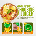 Zulay Kitchen Metal 2-in-1 Lemon Squeezer - Sturdy Max Extraction Hand Juicer Lemon Squeezer Gets Every Last Drop - Easy to Clean Manual Citrus Juicer - Easy-Use Lemon Juicer Squeezer - Yellow/Green