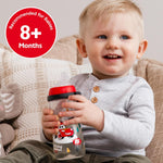 NUK Active Sippy Cup, 10 oz, 2 Pack, Disney's Cars, Lightning McQueen, BPA-Free, Spill-Proof, Transition Cup