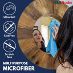 USANOOKS Microfiber Cleaning Cloth Grey - 12 Pcs (12.5"x12.5") - High Performance - 1200 Washes, Ultra Absorbent Microfiber Towel Weave Grime & Liquid for Streak-Free Mirror Shine - Car Washing Cloth