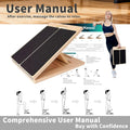 Adjustable Wooden Slant Board - 5-Angle Foldable Calf Stretcher & Squat Wedge for Home Gym