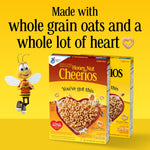 Honey Nut Cheerios Cereal, Limited Edition Heart Shapes, Affirmations Box, Heart Healthy, Gluten Free, Giant Size, 27.2 oz