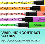 Sharpie Clear View Highlighter Sticks, Chisel Tip, Assorted Fluorescent, 8 Count - School, Home, and Office Use, Teacher Supplies