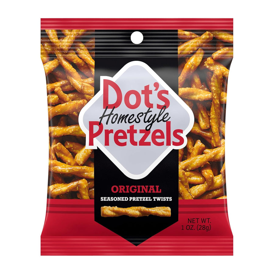 Dot's Homestyle Pretzels Variety Pack, Original, Honey Mustard, and Parmesan Garlic Twist Snack, 1oz Individually Sized Bags (18 Count)
