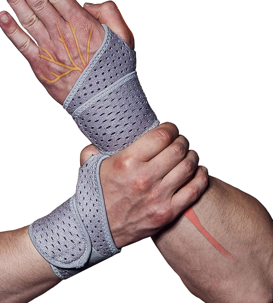 HiRui Wrist Compression Strap and Wrist Brace Sport Wrist Support Black