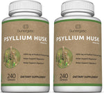 Premium Psyllium Husk Fiber Supplement 1450mg, 240 Capsules