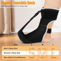 Plantar Fasciitis Night Splint Sock Upgraded Plantar Fasciitis Brace for Women Men with Arch Support for Achilles Tendonitis Foot Drop Heel Spur Pain Relief Black (Medium)