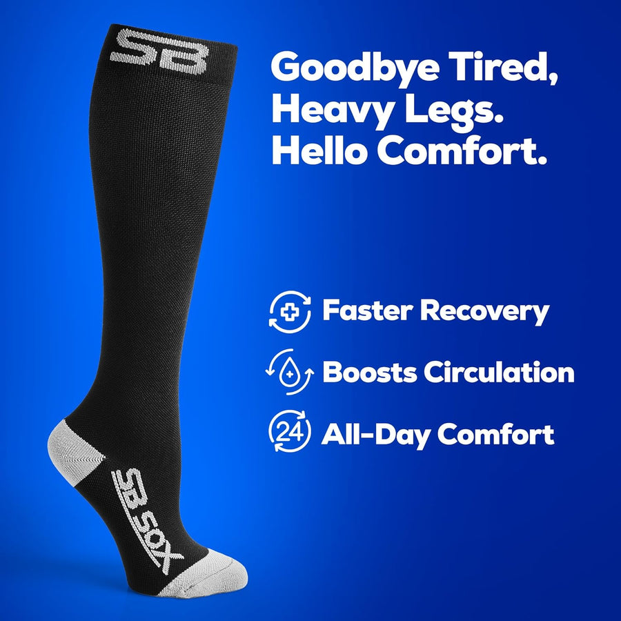 SB SOX Compression Socks for Men & Women 20-30mmHg