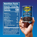 BUSH'S BEST 15 oz Canned Black Beans, Source of Plant Based Protein and Fiber, Low Fat, Gluten Free, (Pack of 12)