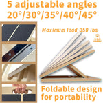 Adjustable Wooden Slant Board - 5-Angle Foldable Calf Stretcher & Squat Wedge for Home Gym