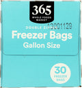 365 by Whole Foods Market, Gallon Size Freezer Bags, Double Zipper, 30 Count