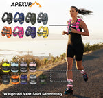 APEXUP Adjustable Ankle Weights 10lbs Pair, Modularized Leg Straps for Yoga, Walking, Running