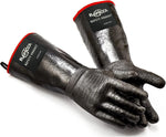 RAPICCA 932°F Heat Resistant BBQ Grill Gloves: Oil Resistant Waterproof for Smoking Grilling Cooking Barbecue Deep Frying Turkey Rotisserie Handling Hot Greasy Meat | Great Stocking Stuffers for Men