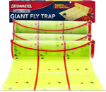 Catchmaster Giant Fly Glue Trap 3-Pack 30 Feet Each, Adhesive Fly Traps Outdoor, Sticky Bug Catcher, Bulk Flying Insect Paper Roll, Pet Safe Pest Control for Garage, Barn, Greenhouse & Garbage Room