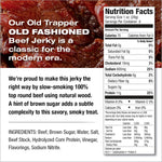 Old Trapper Beef Jerky, Old-Fashioned 8 Ounce Bag, Tender Meat Snacks for Lunches or Between Meals, 11 Grams of Protein, Zero Grams of Fat, and 70 Calories per Serving (Pack of One)