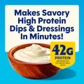 Protein Ranch Seasoning for Salad Dressings & Dips - Quick & Easy Ranch Dressing Mix | Turn Greek Yogurt or Cottage Cheese into Protein Ranch | Great with Veggies & Popcorn | Savory Protein Powder