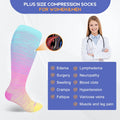 LEVSOX 15-20 mmHg Knee High Compression Socks for Women and Men Plus Size Wide Calf