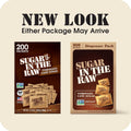 In The Raw Turbinado Cane Sugar Packets, 200 Ct Box, 1 Pack, Pure, All-Natural Turbinado Sugar, Non-GMO Project Verified, Kosher, Vegan and Gluten Free