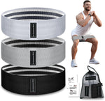 3-Level Fabric Resistance Bands for Strength Training, Rehab, Yoga