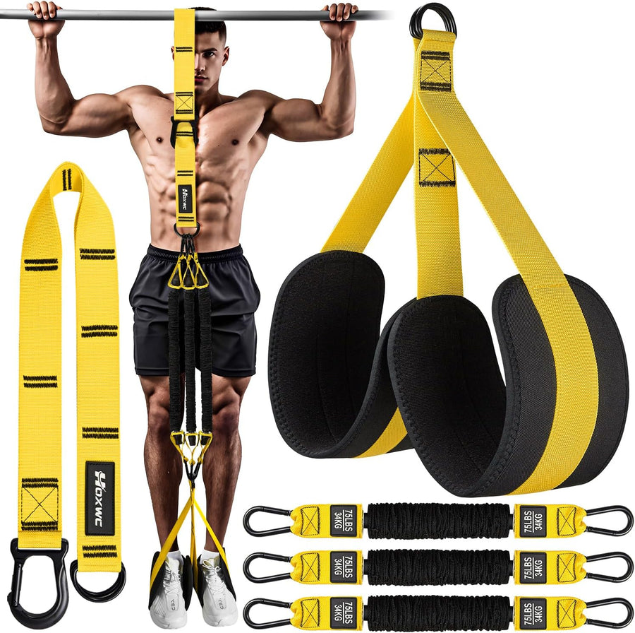 Pull Up Assist Bands, 3 Resistance Levels, Adjustable Comfort Foot Rest
