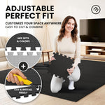 bemaxx 18-Piece Interlocking Foam Gym Mats - Protective Flooring for Home Workout & Fitness