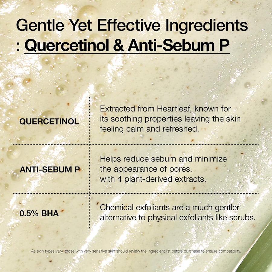 ANUA Heartleaf Quercetinol Pore Deep Cleansing Foam, Facial Cleanser, for Double Cleansing, BHA, Hyaluronic Acid, Glycerin, Face Wash, Blackhead Remover, Korean Skincare (150ml/5.07 fl.oz.)