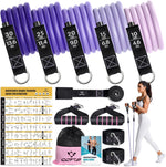 Resistance Bands with Handles for Women - 5 Levels, Yoga, Pilates, Therapy