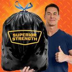 Hefty Strong 30 Gallon Trash Bags, Large Trash Bags 30 Gallon Size, Durable Drawstring Enclosure, Resists Punctures, Leaks, and Tears, Black, Unscented, 56 Bags