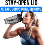 Velomix 28oz Protein Shaker Bottles - 2 Pack, Leak-Proof