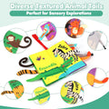 beiens Baby Books Toys, Touch and Feel Crinkle Cloth Book for Infant Baby 0-3-6-12-18 Months, Early Development Interactive Stroller Soft Toys, Newborn Gifts for Boys Girls