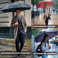 MRTLLOA 42/49 Inch Compact Windproof Travel Umbrella for Rain, Lightweight, Portable, Automatic, Strong, Waterproof Folding Umbrellas for Women, Men and Teenagers