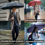 MRTLLOA 42/49 Inch Compact Windproof Travel Umbrella for Rain, Lightweight, Portable, Automatic, Strong, Waterproof Folding Umbrellas for Women, Men and Teenagers