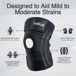 EXOUS BODYGEAR Knee Brace For Women & Men For Arthritis Acl, Mcl Pain Patented 4-way Adjustable Wraparound Support Dual Side Stabilizer For Patella Stability