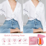 Stitch Gun for Clothes - Handheld Stitch Gun Quick Clothing Fixer - Tagging Gun - Includes 6 Needle, 1000 Black Fasteners & 1000 White Fasteners (Pink/Orange)