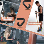 Neutral Grip Handles for Pull Up, Deadlift, Resistance Bands Home Gym Fitness