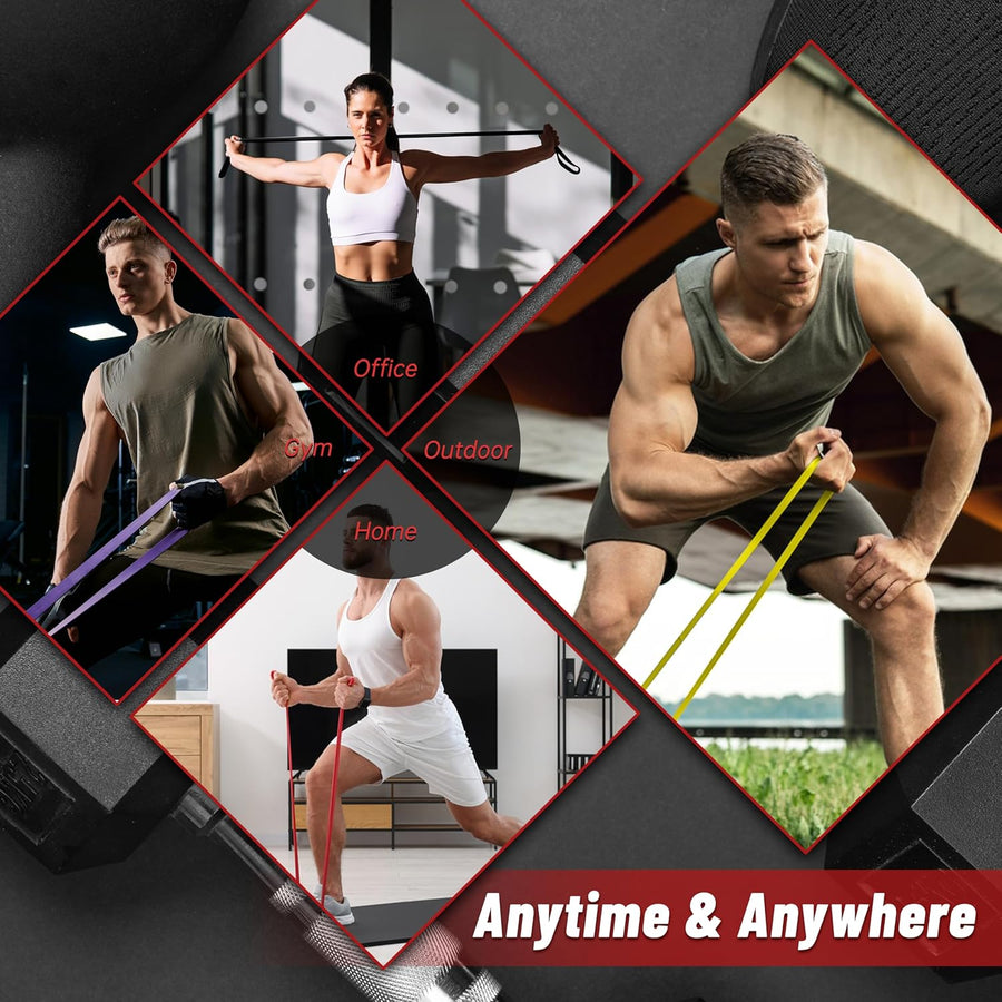 5-Level Resistance Bands for Full-Body Workout, Pull Up Assist Bands for Men & Women
