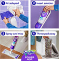 Swiffer PowerMop Multi-Surface Mop Kit for Floor Cleaning, Includes PowerMop, 2 Mopping Pad Refills, 1 Cleaning Solution with Fresh Scent and 2 Batteries